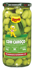 AZEITONA VERDE COM CAROÇO - VIDRO 500g