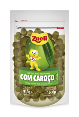 AZEITONA VERDE COM CAROÇO - POUCH 500g