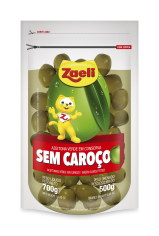 AZEITONA VERDE SEM CAROÇO - POUCH 500g