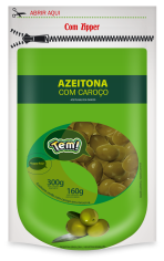 AZEITONA VERDE COM CAROÇO TEM - POUCH 160g