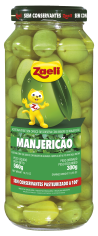 AZEITONA VERDE SEM CAROÇO MANJERICÃO 300g