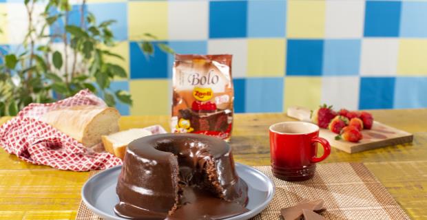 Bolo de Chocolate Vulcão 