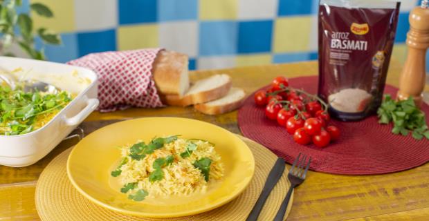 Arroz de Forno com Camarão ao Curry 
